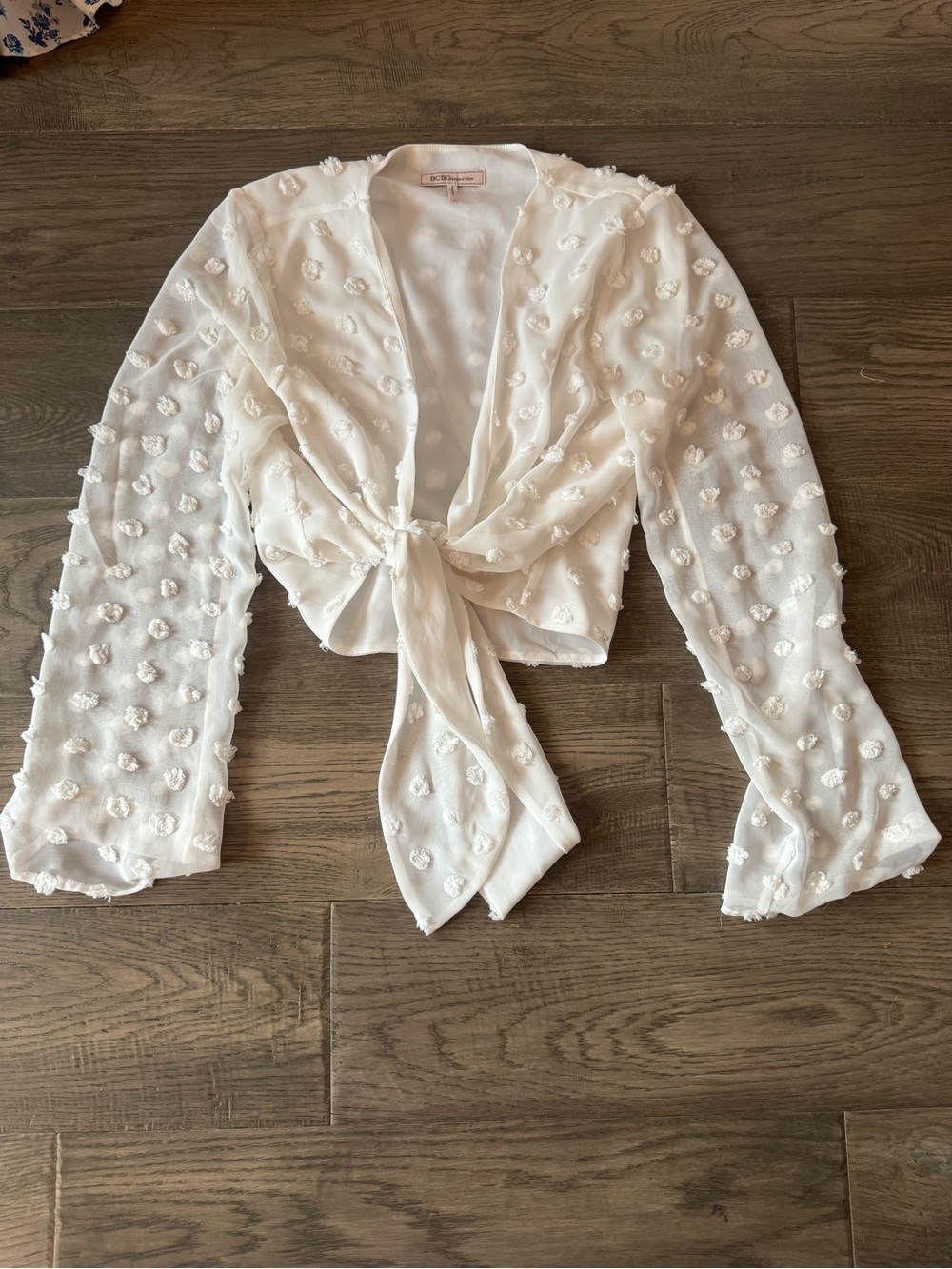 BCBGeneration White Sheer Blouse